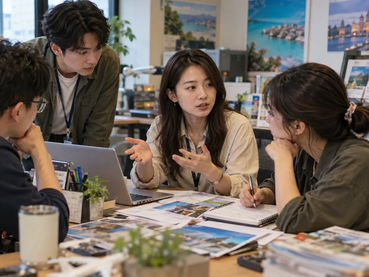 圖說：旅行社內部航班、住宿、供應商方案散落在不同資料中，「agentoss」平台能將零碎資訊重新比對與組合，協助業者更快完成商品規劃與後續作業。（資料來源：墨宇）